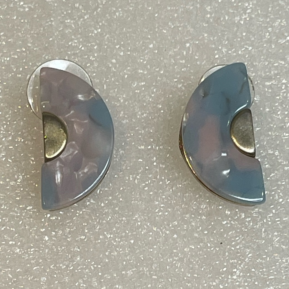 5/$25 -Vintage art deco style crescent earrings